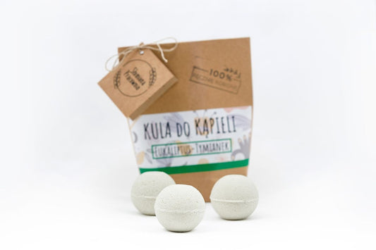 Kula do kąpieli Eukaliptus-Tymianek, 70g, Słomiana Pracownia