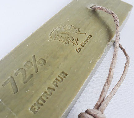 Mydło marsylskie na sznurku, OLIWKA, bez opakowania, 280 g, Savonnerie de la Licorne