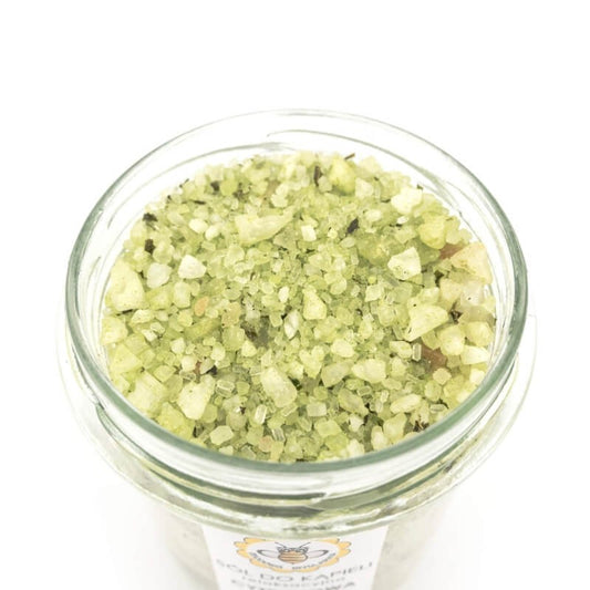 Sól do kąpieli, cytrynowa werbena, relaksacyjna, 350 g, Miodowa Mydlarnia